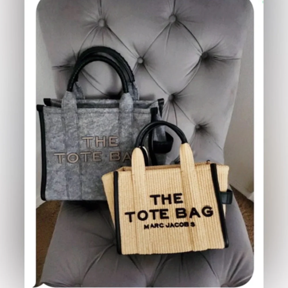 Authentic Marc Jacobs “The Tote Bag” in Natural size Small Woven Tote Bag